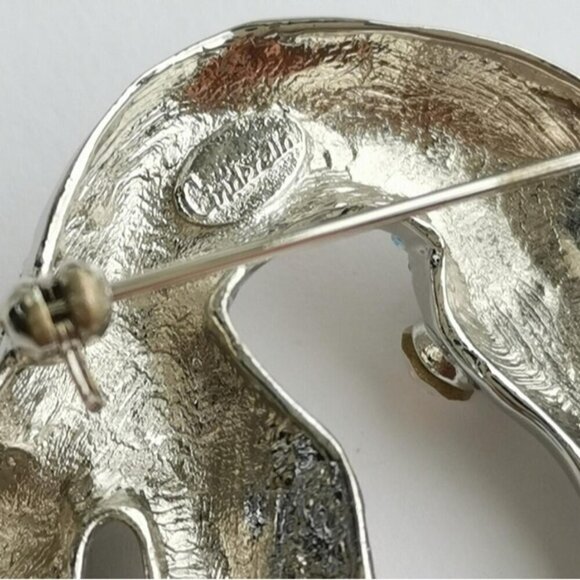 Vintage panther leopard brooch pin a/b crystals - Picture 6 of 7